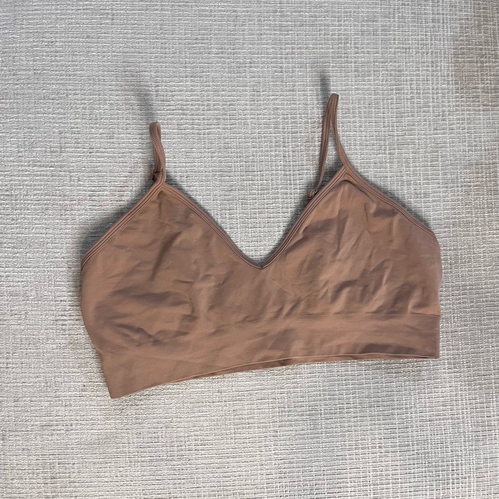 SKIMS Brown Bandeau Bralette